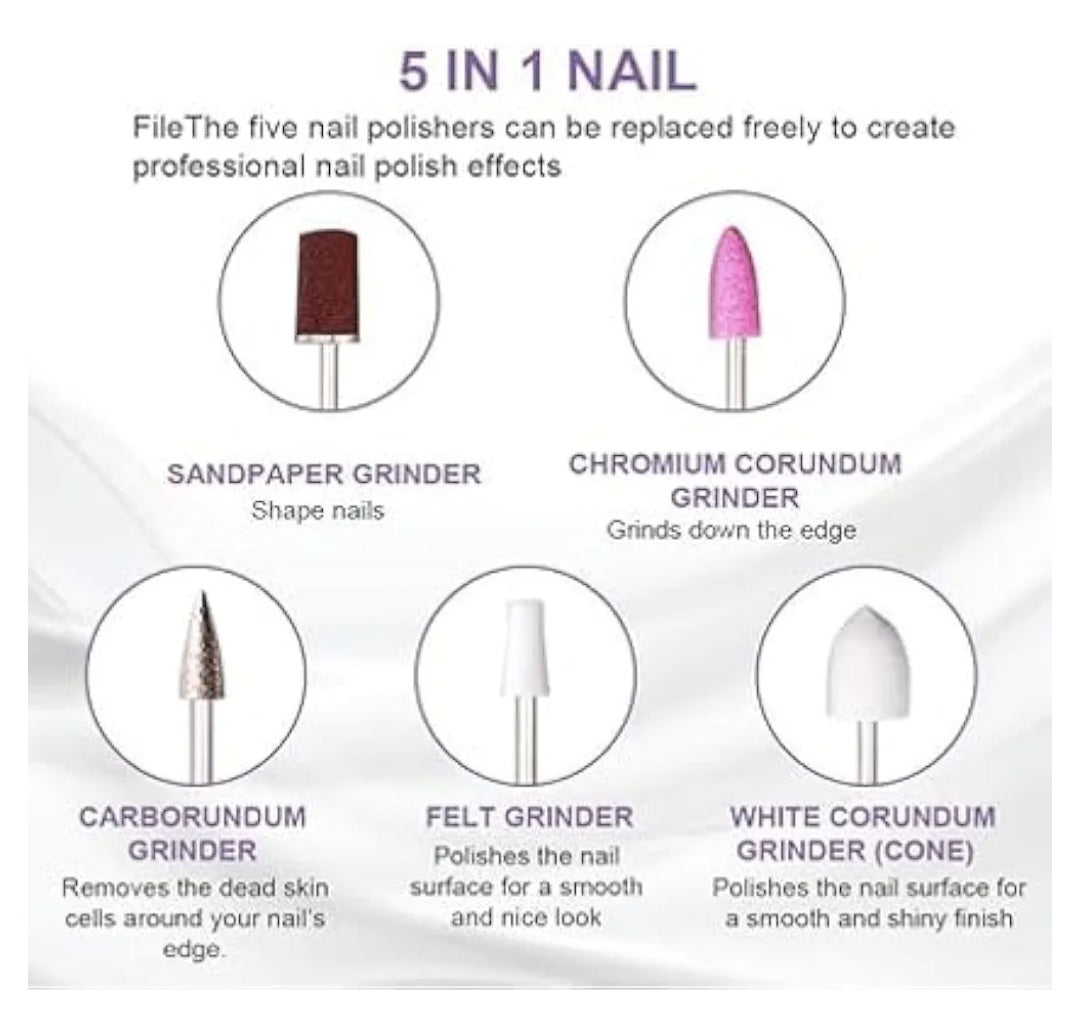 Kit eléctrico de manicura 5 en 1