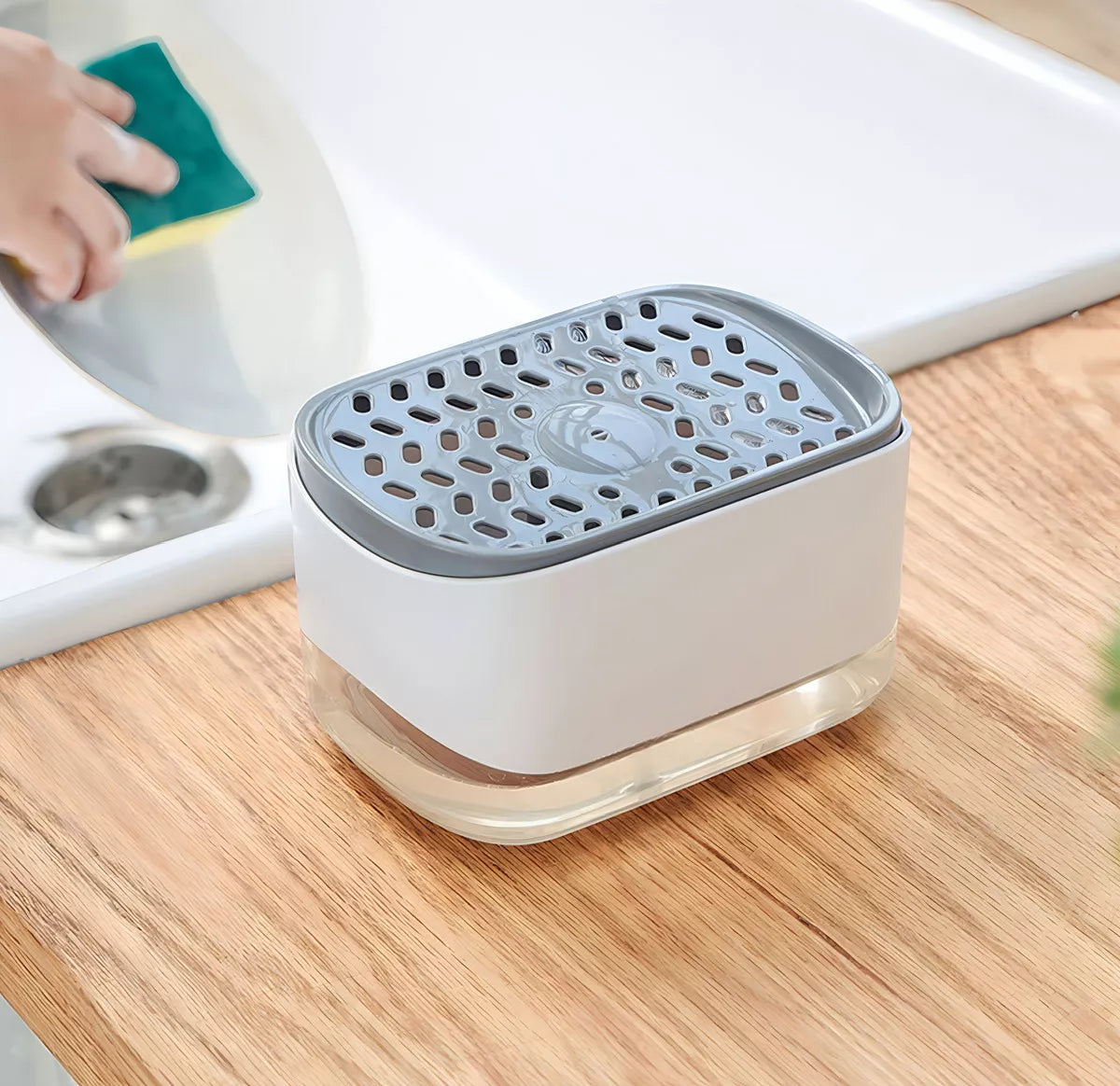 PROMOCIÒN Porta esponja con Dispenser de jabon