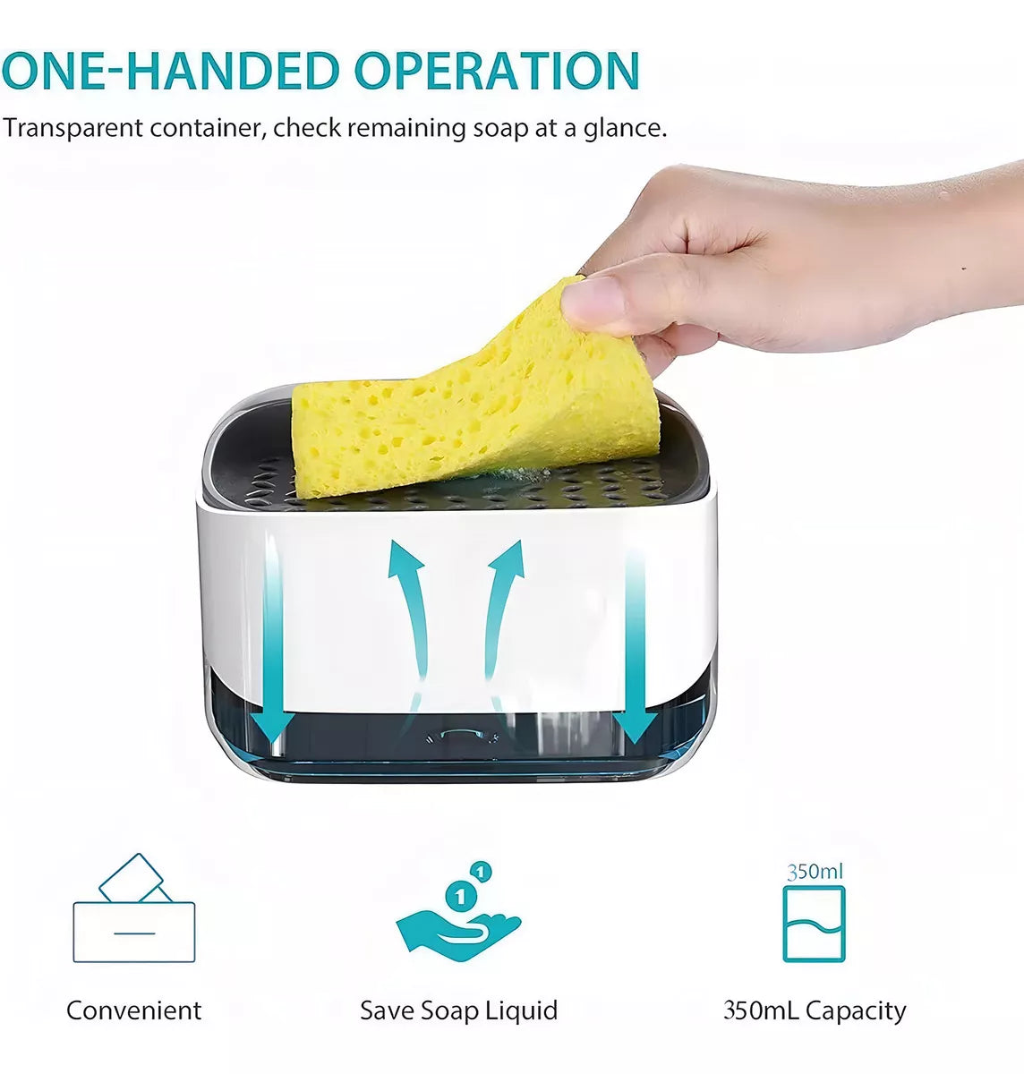 PROMOCIÒN Porta esponja con Dispenser de jabon