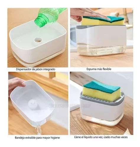 PROMOCIÒN Porta esponja con Dispenser de jabon