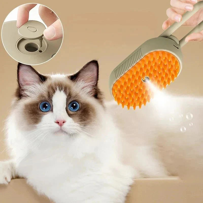 Cepillo a Vapor para Mascota 3 en 1 ⚡️35%OFF⚡️OFERTA⚡️