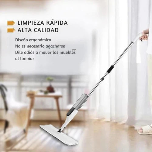 Mopa Con Spray Limpia Rápido y Fácil