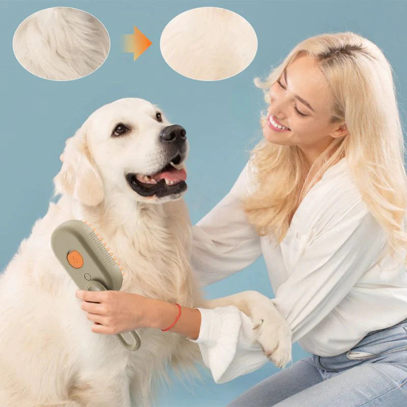 Cepillo a Vapor para Mascota 3 en 1 ⚡️35%OFF⚡️OFERTA⚡️