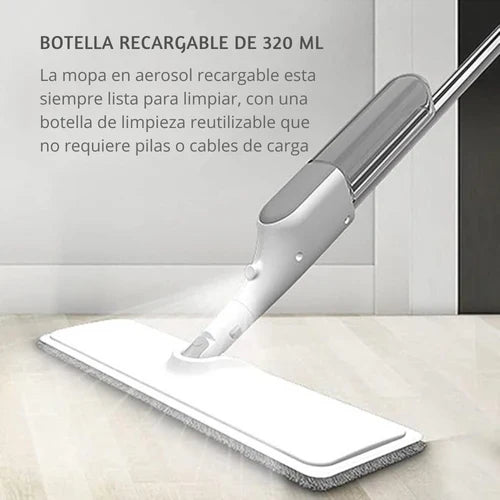 Mopa Con Spray Limpia Rápido y Fácil