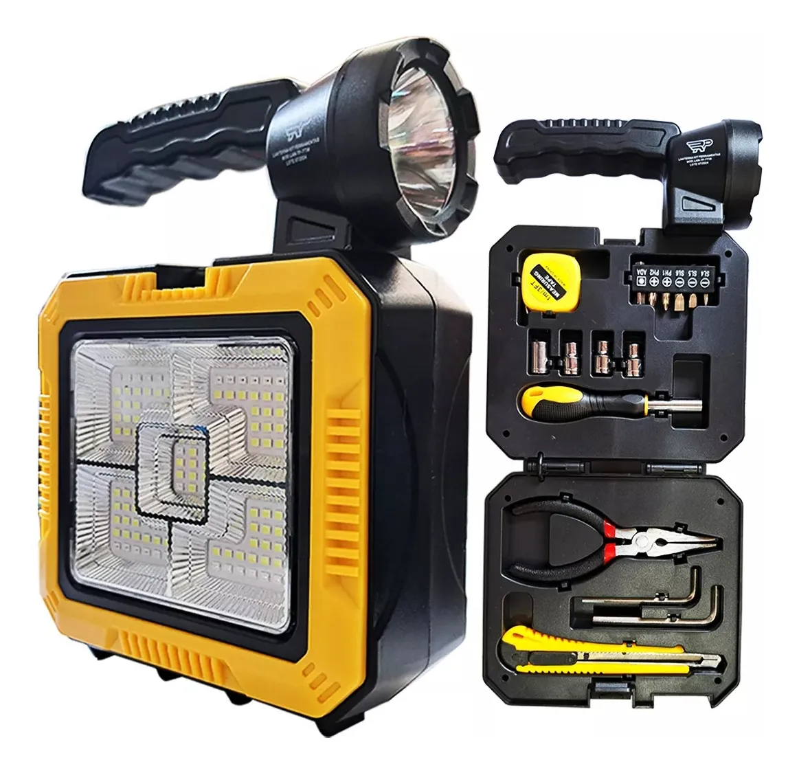 🔦🔋🧰Kit completo de herramientas con linterna y cargador