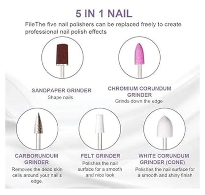 Kit eléctrico de manicura 5 en 1