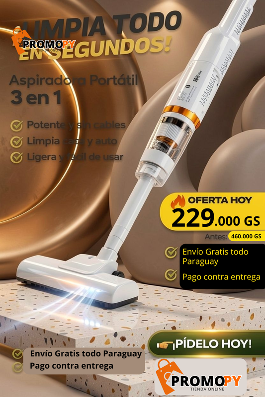 ASPIRADORA PORTATIL INALÁMBRICA MULTIFUNCIONAL 3 EN 1
