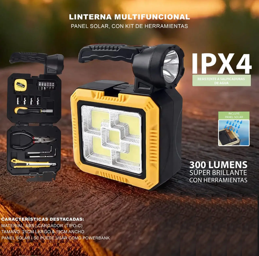 🔦🔋🧰Kit completo de herramientas con linterna y cargador