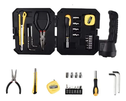 🔦🔋🧰Kit completo de herramientas con linterna y cargador