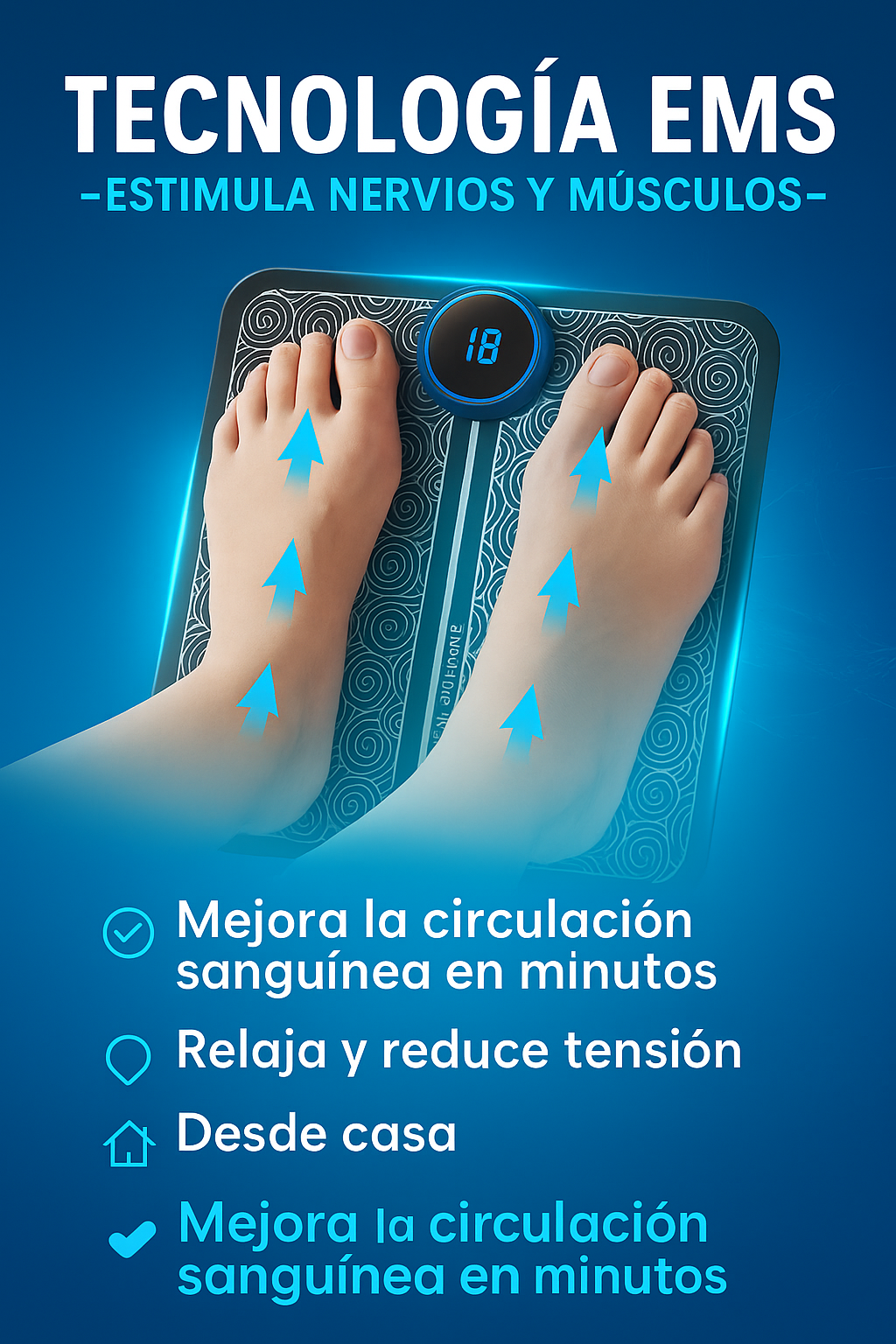 🔥 Masajeador de Pies – ¡Alivio Duradero y Relax Total!  Promo 50%