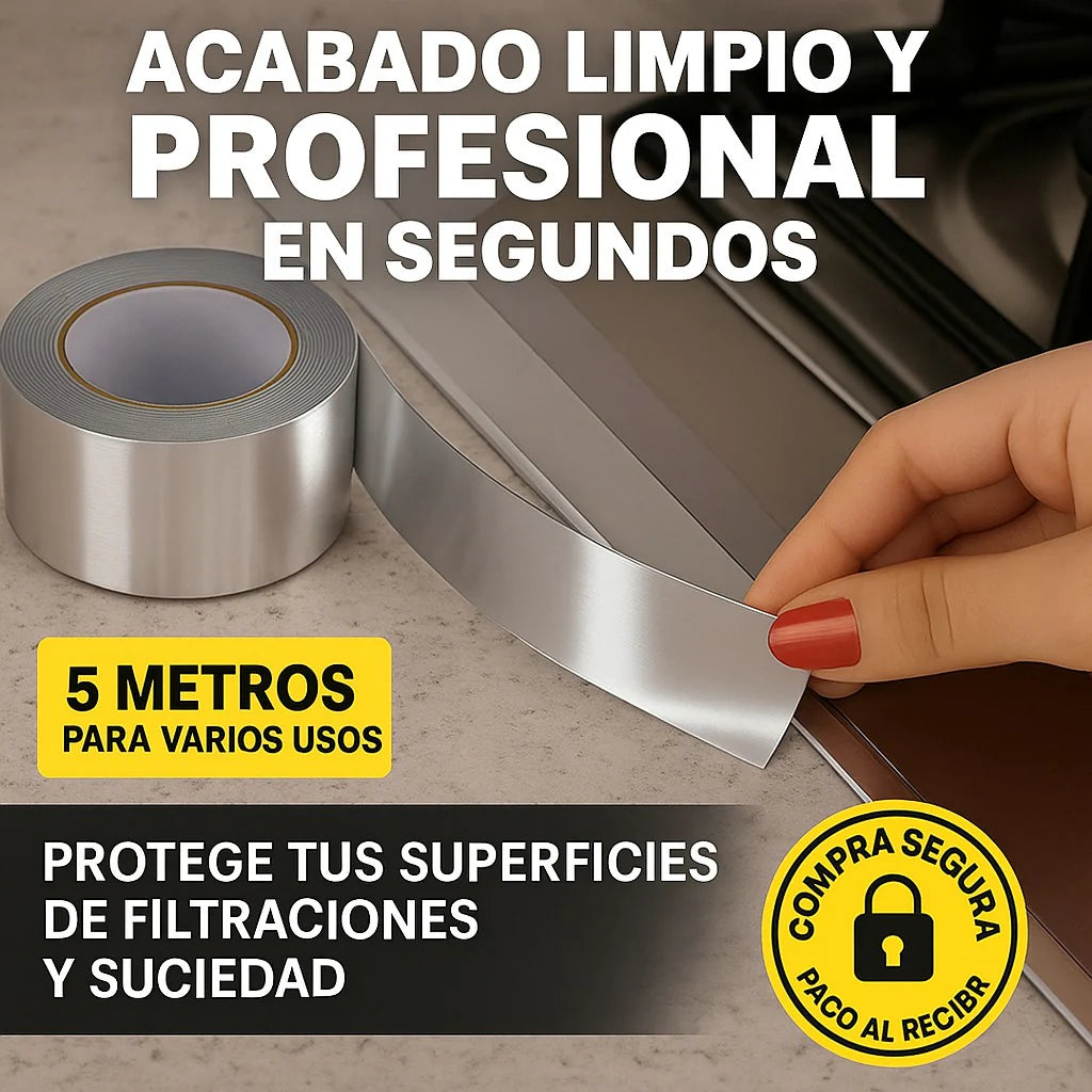 CINTA ALUMI 5 MTS.| 🍳SELLADO PERFECTO CONTRA GRASA, AGUA Y SUCIEDAD