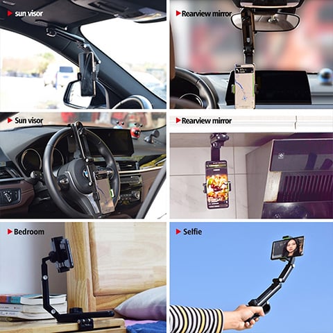 🔥Soporte giratorio y retráctil para teléfono de coche
